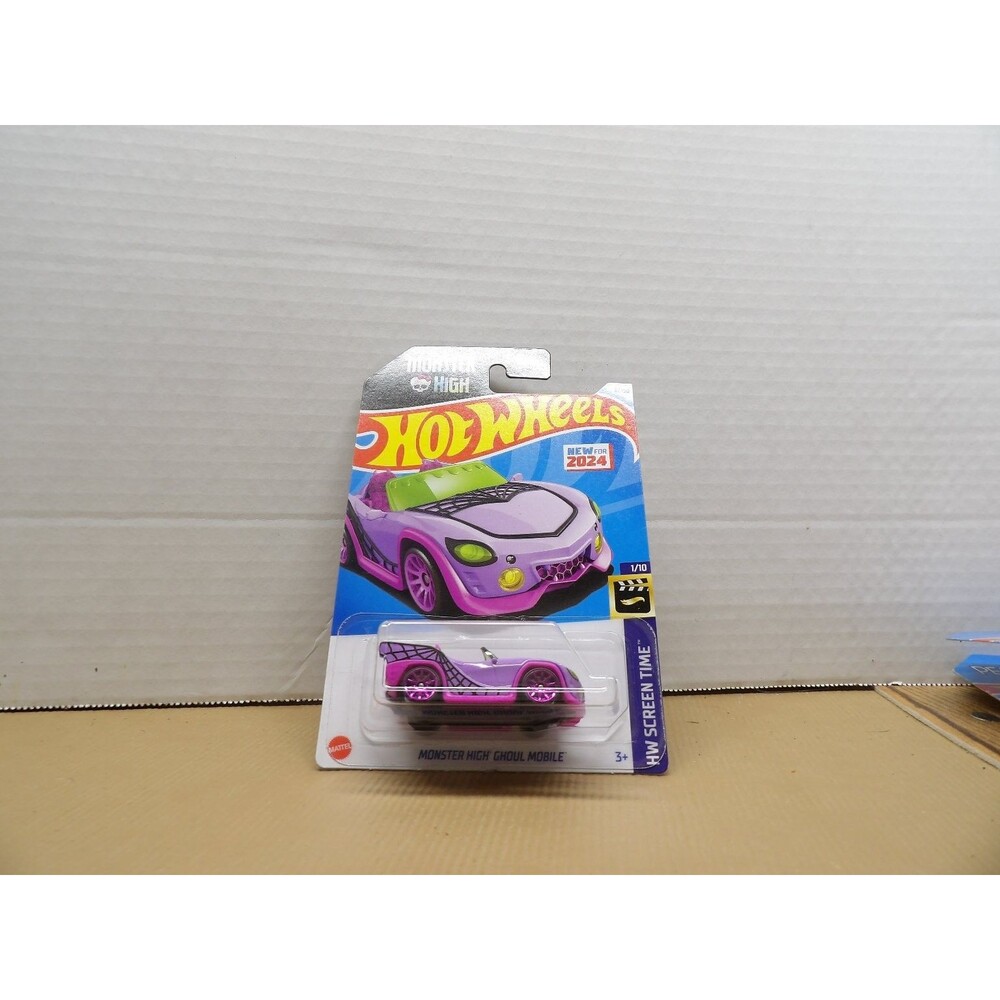 Hot Wheels Monster High Ghoul Mobile 2024 1:64 Spiderweb Design Diecast Toy Car